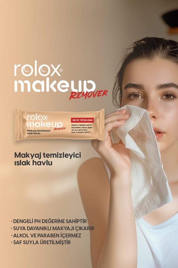 Rolox Makeup Remover 50 Adet - Makyaj Temizleyici Islak Havlu