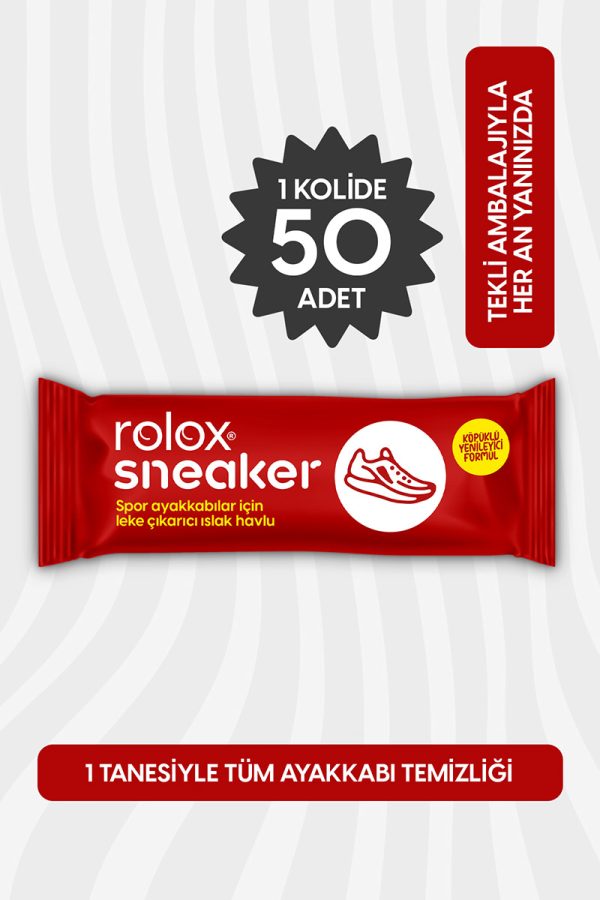 Rolox Sneaker 50 Adet - Spor Ayakkabılar için Leke Çıkarıcı Islak Havlu - Görsel 2