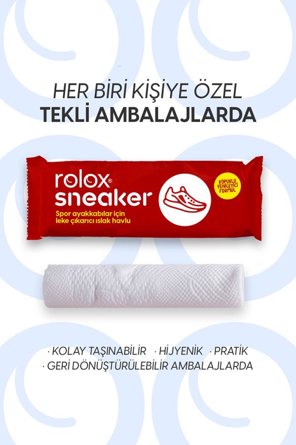 Rolox Sneaker 50 Adet - Spor Ayakkabılar için Leke Çıkarıcı Islak Havlu - Görsel 4