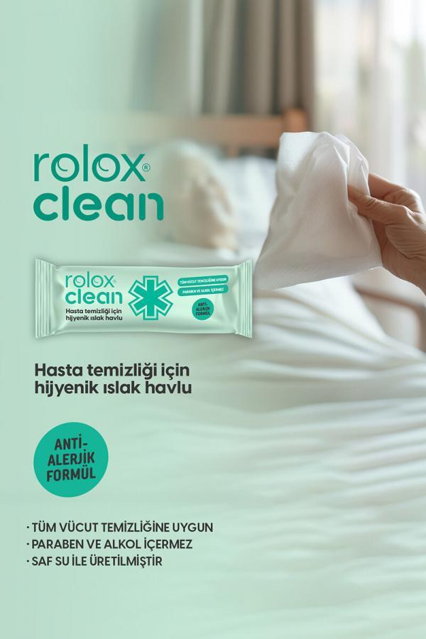 Rolox Clean 50 Adet - Hasta Temizliği İçin Hijyenik Islak Havlu