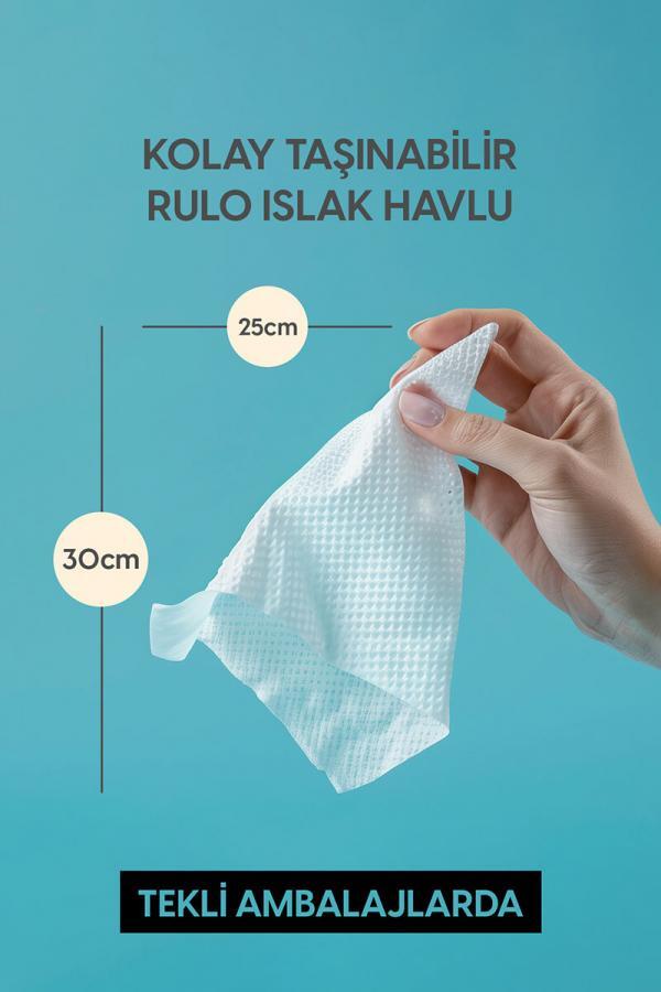 Rolox Clean 50 Adet - Hasta Temizliği İçin Hijyenik Islak Havlu - Görsel 3