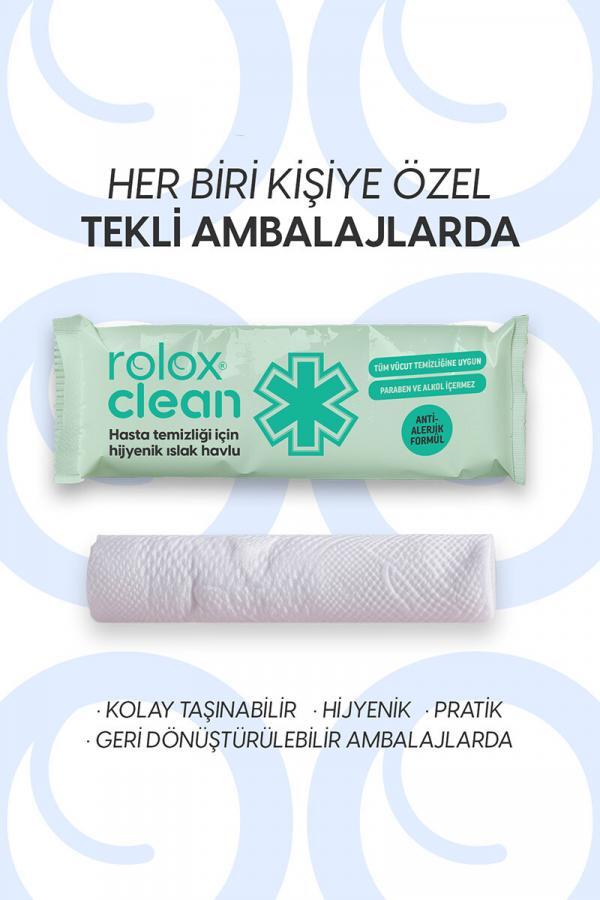 Rolox Clean 50 Adet - Hasta Temizliği İçin Hijyenik Islak Havlu - Görsel 4