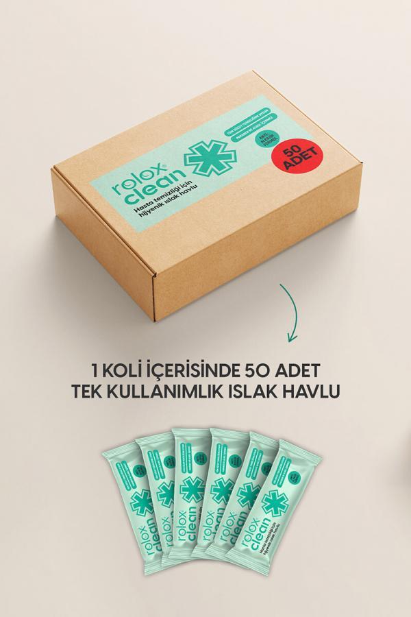 Rolox Clean 50 Adet - Hasta Temizliği İçin Hijyenik Islak Havlu - Görsel 5