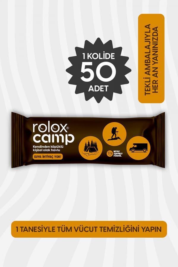 Rolox Camp 50 Adet - Kendinden Köpüklü Kişisel Islak Havlu - Görsel 2