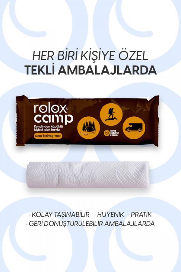 Rolox Camp 50 Adet - Kendinden Köpüklü Kişisel Islak Havlu - Görsel 4